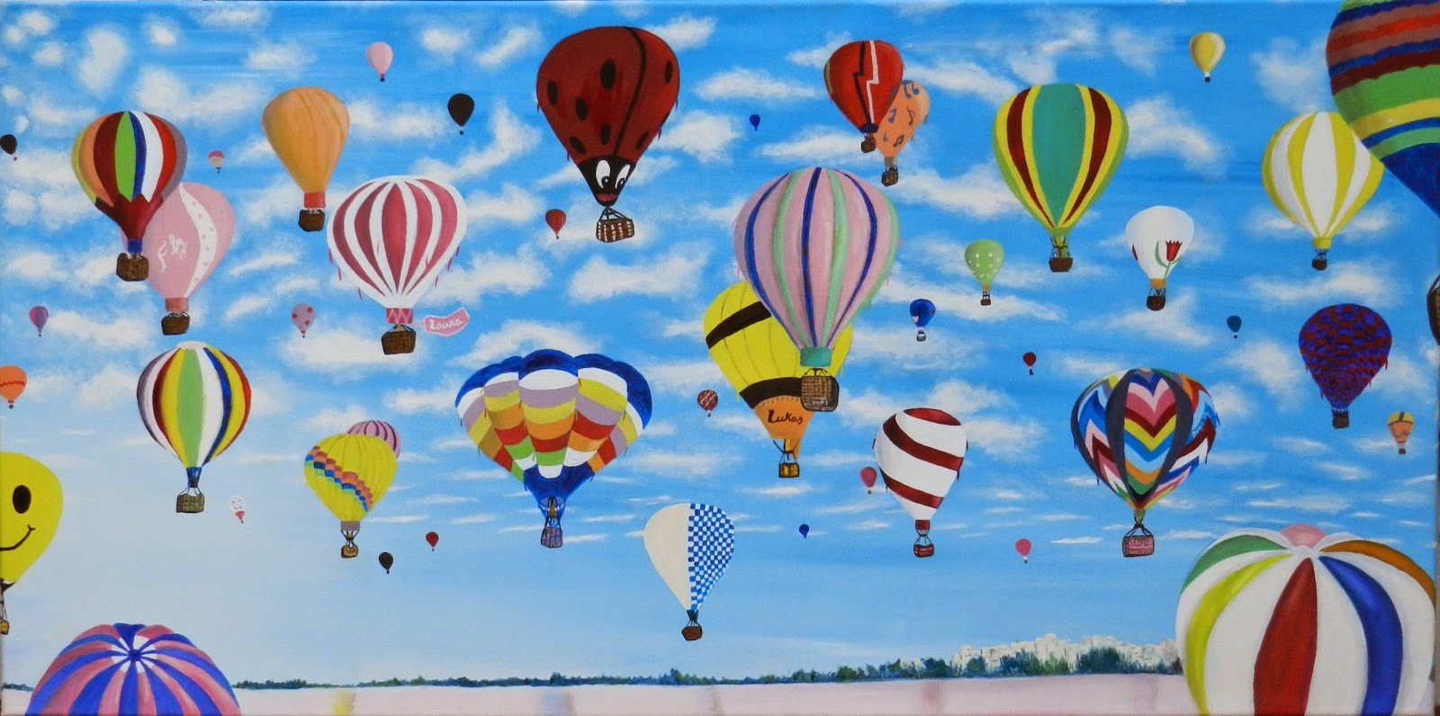 Flotando · 100 × 50 cm · Óleo sobre lienzo