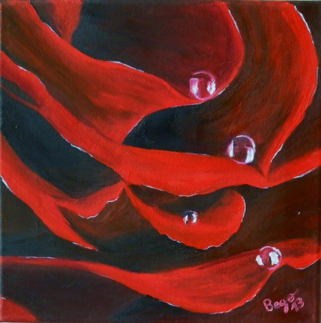 Lágrimas y espinas · 30 × 30 cm · Óleo sobre lienzo