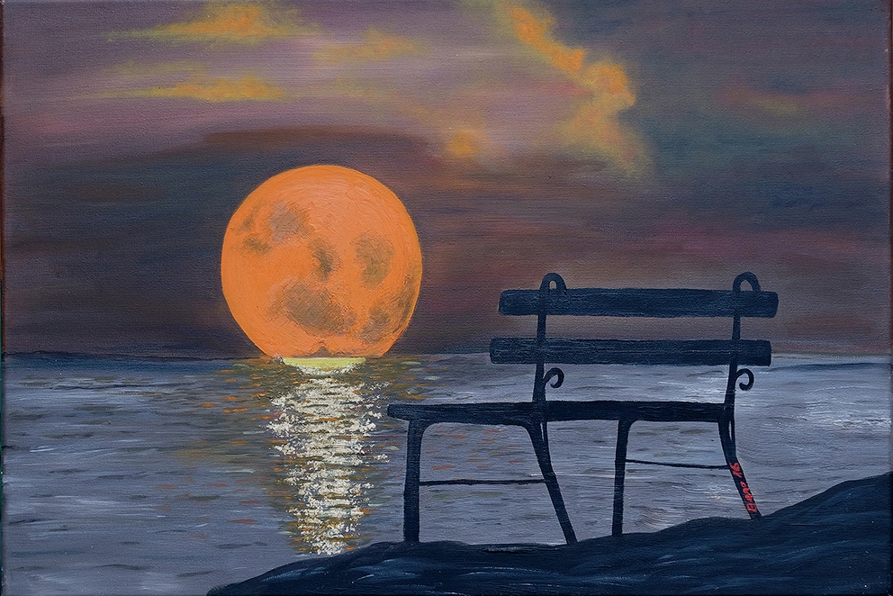 Alone · 40 × 30 cm · Óleo sobre lienzo