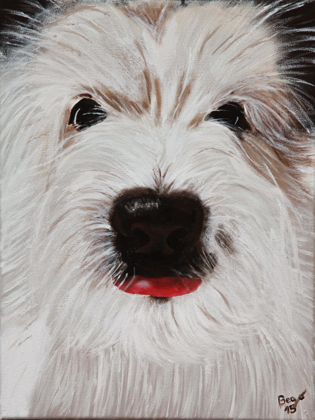 Odi, me gusta como perro · 40 × 50 cm · Óleo sobre lienzo