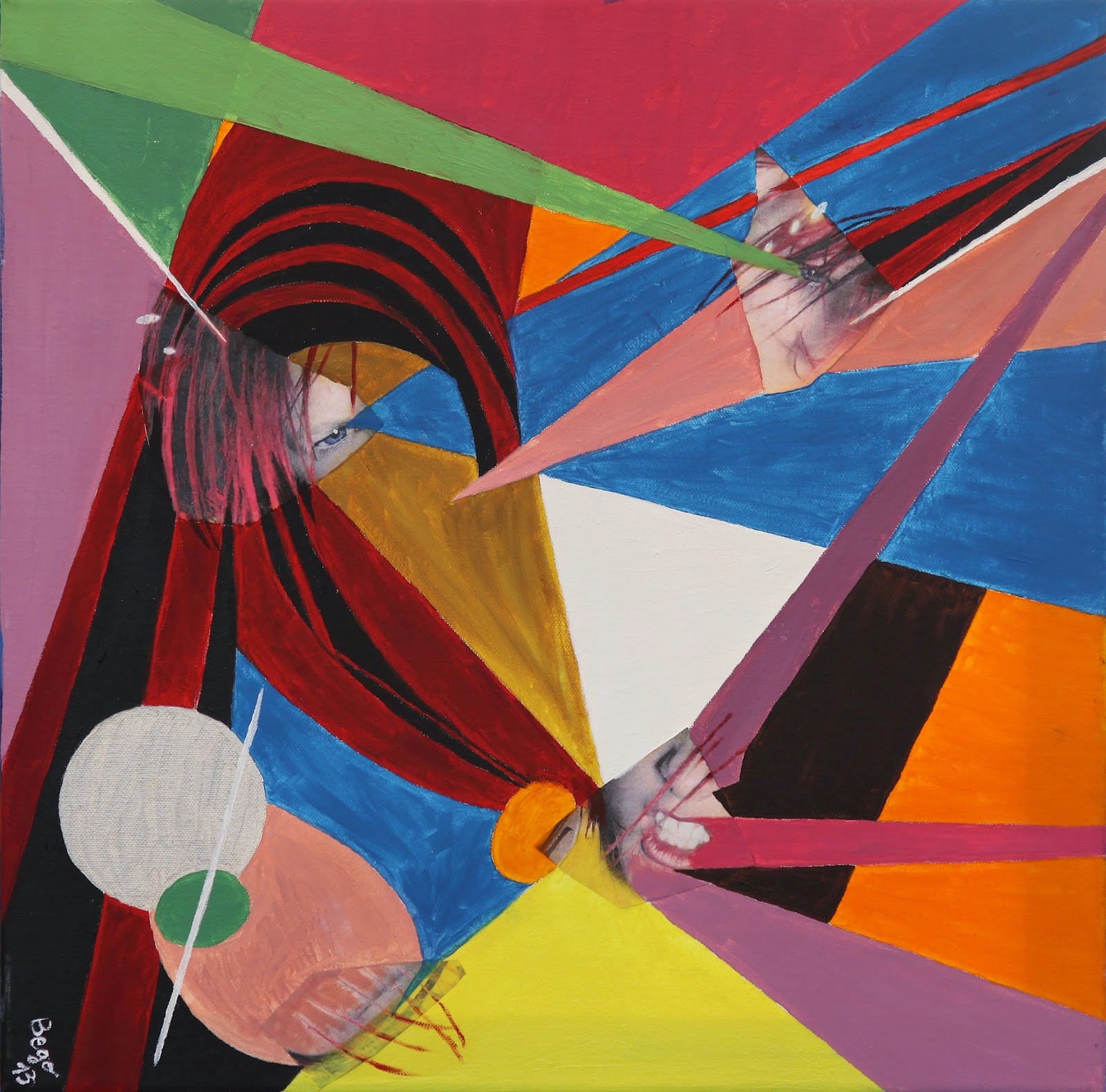 La mirada perdida · 50 × 50 cm · Óleo sobre lienzo