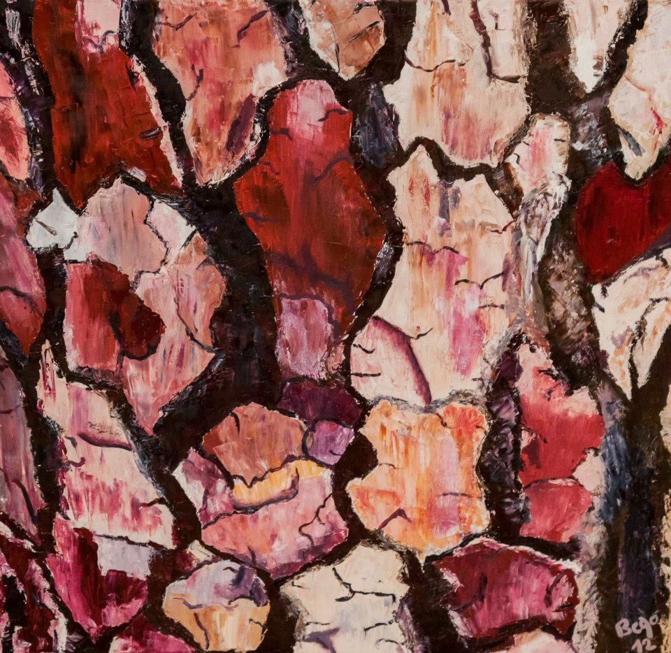 La robe de la nature · 50 × 50 cm · Óleo sobre lienzo