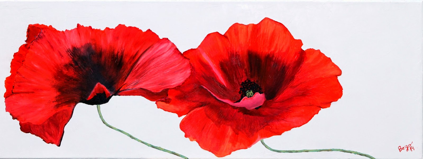 Entre dos · 80 × 30 cm · Óleo sobre lienzo