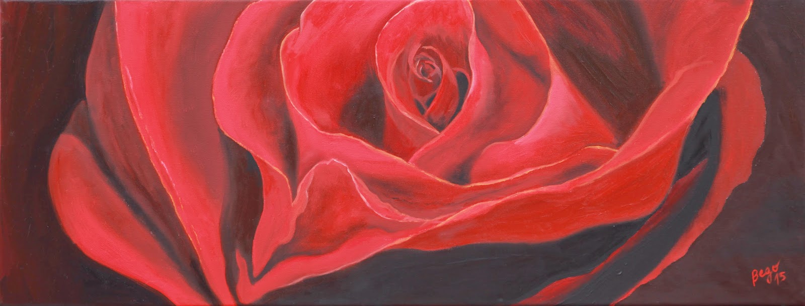 La rosa eres tú · 80 × 30 cm · Óleo sobre lienzo